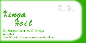 kinga heil business card